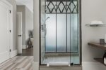 Large walk-in glass shower